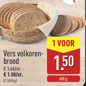 Promotie: Vers volkoren-brood