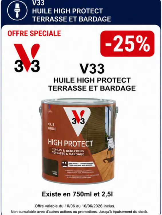 Offre: Huile high protect terrasse et bardage