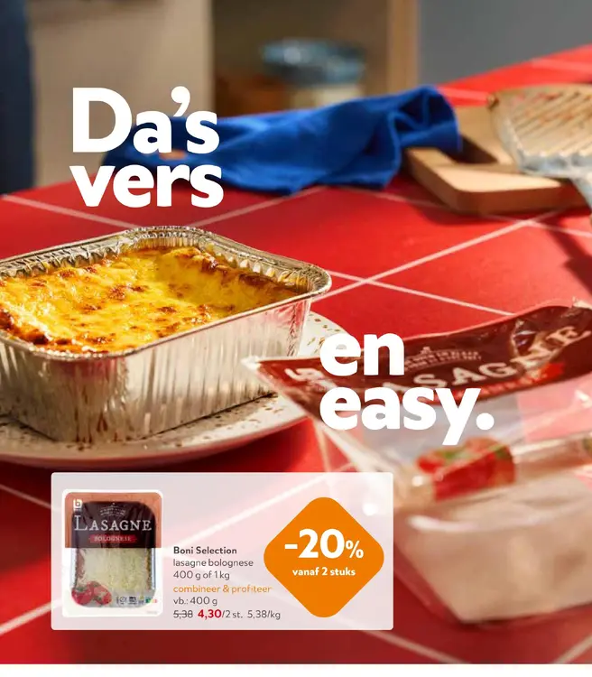 Promotie: lasagne bolognese