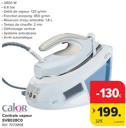 Offre: Centrale vapeur SV8028CO