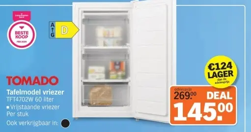 Aanbieding: Tafelmodel vriezer TFT4702W