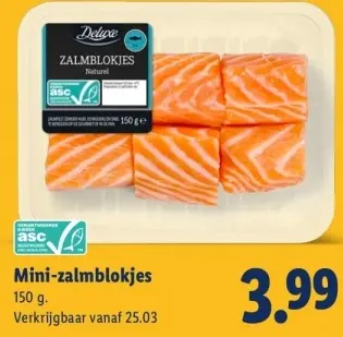 Aanbieding: Mini-zalmblokjes
