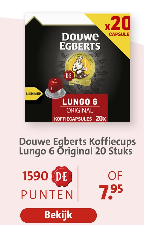 Aanbieding: Douwe Egberts Koffiecups Lungo 6 Original