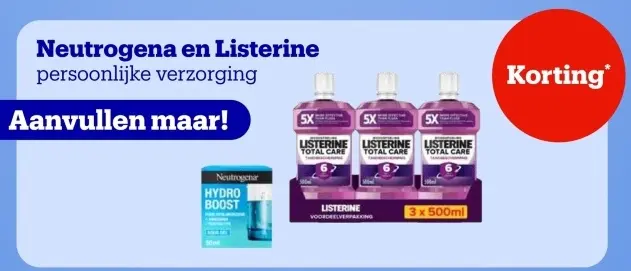 Aanbieding: Neutrogena Hydro Boost & Listerine Total Care