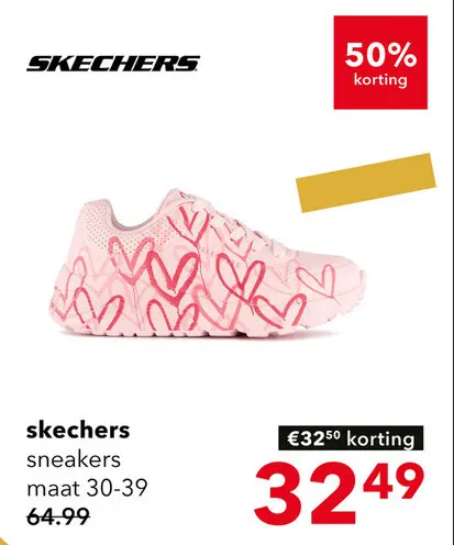 Aanbieding: Skechers x JGoldcrown: Uno Lite sneakers roze