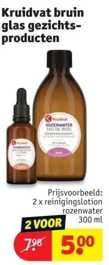 Promotie: Bruin glas gezichtsproducten