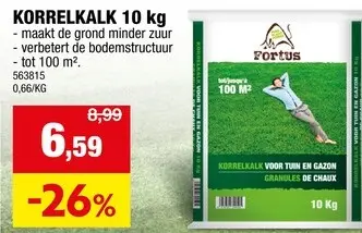 Promotie: Fortus korrelkalk 10kg
