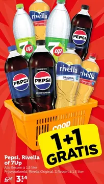 Aanbieding: Pepsi, Rivella of 7Up