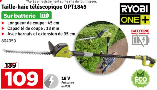 Offre: Taille-haie télescopique OPT1845