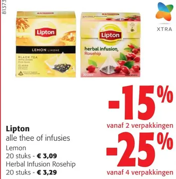 Aanbieding: Lipton alle thee of infusies