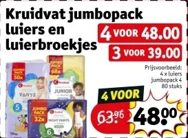 Aanbieding: Kruidvat jumbopack luiers en luierbroekjes