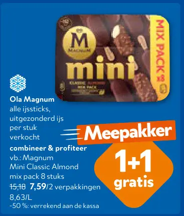 Promotie: Magnum Mini Classic Almond mix pack