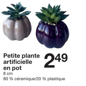 Offre: Petite plante artificielle en pot