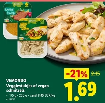 Promotie: Veggiestukjes of vegan schnitzels