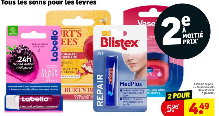 Offre: Tous les soins les levres
