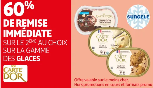 Promotie: La gamme des glaces Carte d'Or