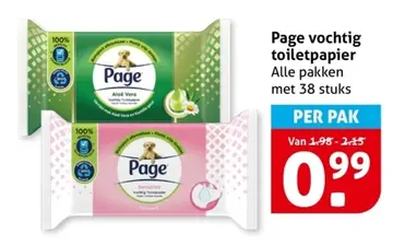 Aanbieding: Page vochtig toiletpapier
