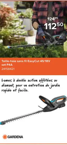 Offre: Taille-haie sans fil EasyCut 45/18V set P4A