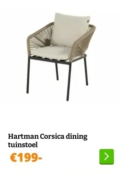 Aanbieding: Hartman Corsica dining tuinstoel