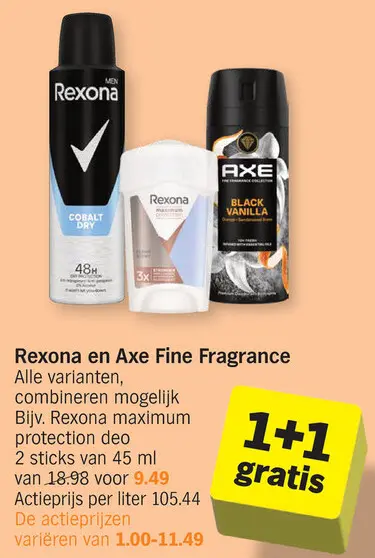 Offre: Rexona en Axe Fine Fragrance