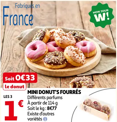 Offre: Mini donut's fourrés