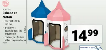 Offre: Cabane en carton
