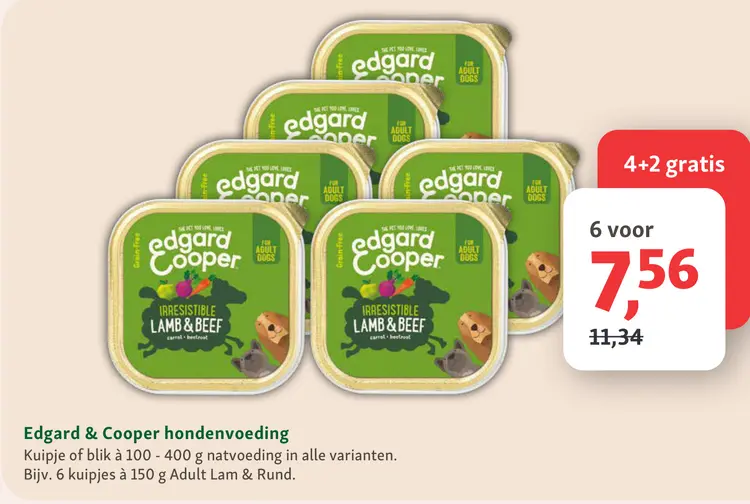 Aanbieding: Edgard & Cooper hondenvoeding