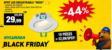 Offre: Spot led encastrable "neos"