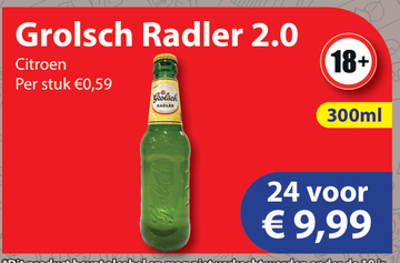 Aanbieding: Grolsch Radler 2.0 Citroen