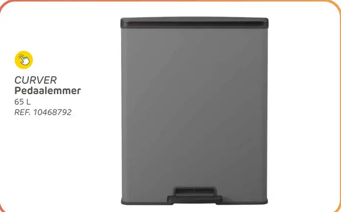 Promotie: Decobin prullenbak 65l rechthoekig