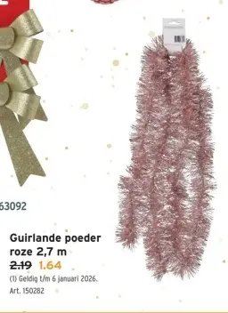 Promotie: Guirlande poeder roze