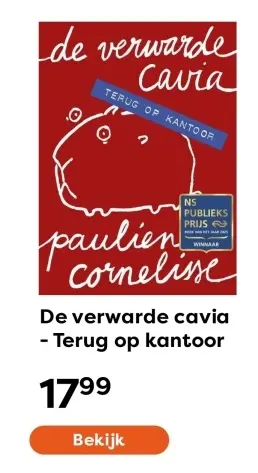 Aanbieding: Boek - De verwarde cavia - Terug op kantoor