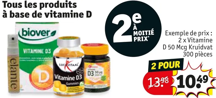 Offre: Tous les produits à base de vitamine D