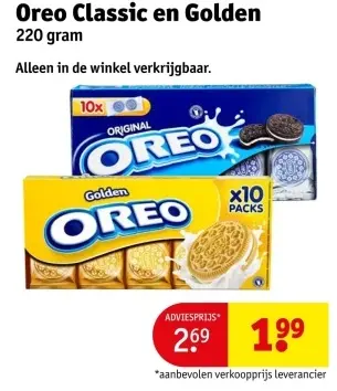 Aanbieding: Oreo Classic en Golden