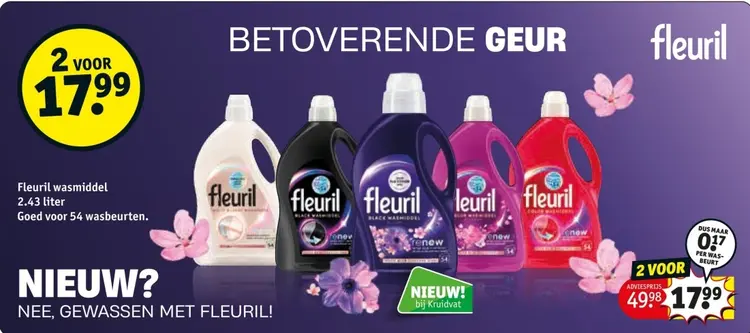 Aanbieding: Fleuril wasmiddel