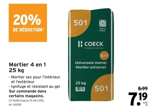 Offre: Mortier 4 en 1