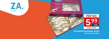 Aanbieding: Vannamei Garnalen met kop met schaal 16/20 ca. 1kg