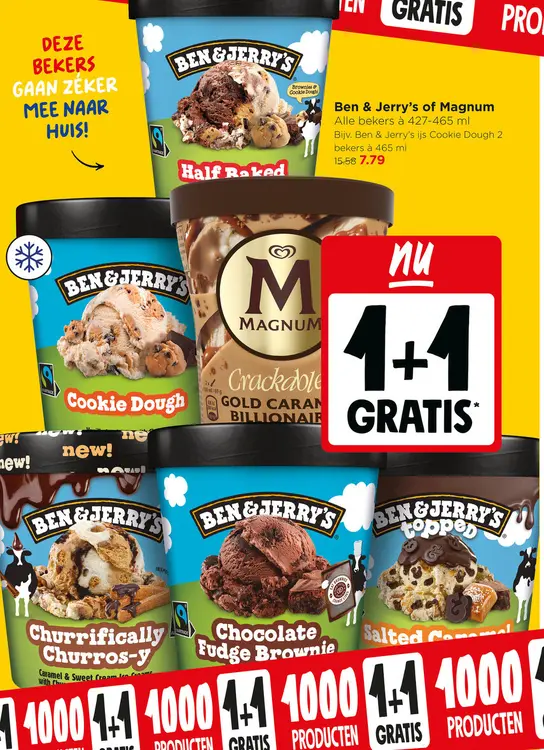 Aanbieding: Ben & Jerry's or Magnum