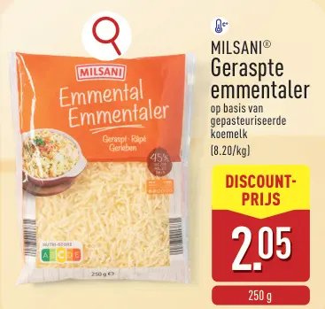 Promotie: Geraspte emmentaler