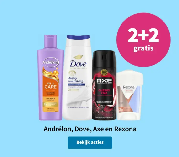 Aanbieding: Andrélon, Dove, Axe en Rexona