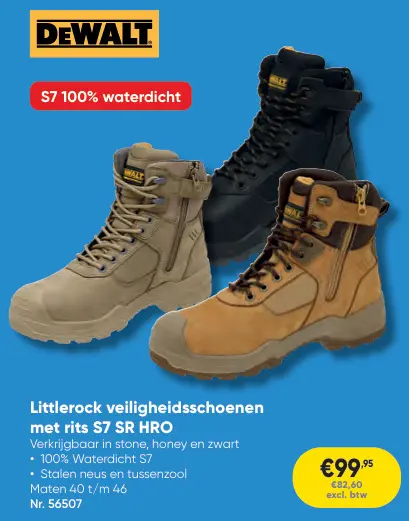 Promotie: Littlerock veiligheidsschoenen met rits S7 SR