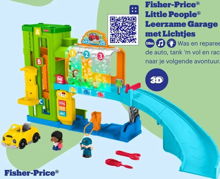 Aanbieding: Little People Leerzame Garage met Lichtjes