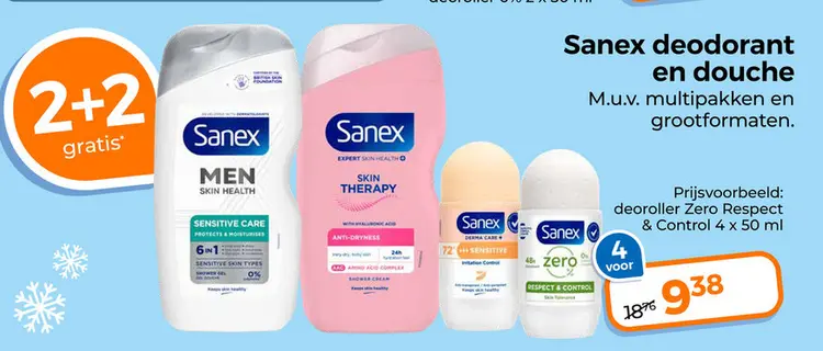 Aanbieding: Sanex deodorant en douche