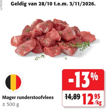 Promotie: Mager runderstoofvlees