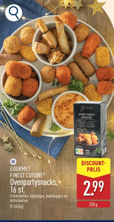 Aanbieding: Ovenpartysnacks, 16 st.
