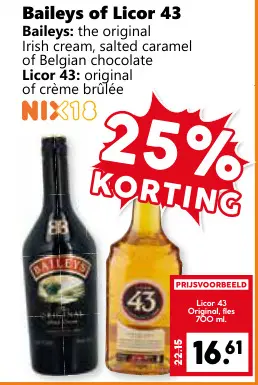 Aanbieding: Baileys of Licor 43