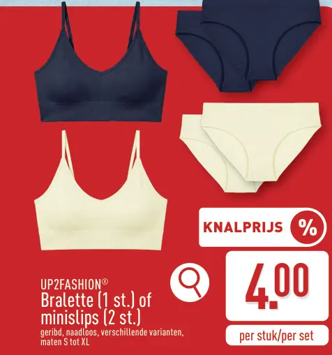 Promotie: Bralette of minislips