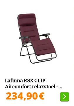 Aanbieding: Lafuma RSX CLIP Aircomfort relaxstoel - Bordeaux