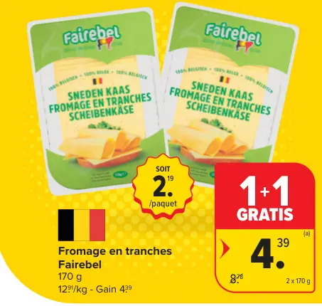 Offre: Fromage en tranches