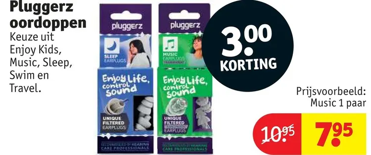 Aanbieding: Pluggerz oordoppen